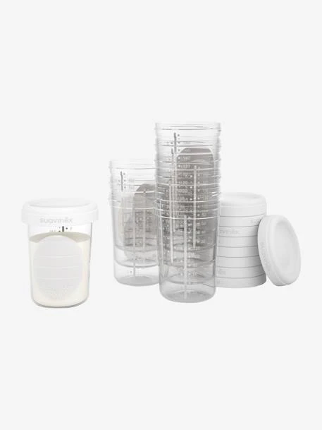 10 Pots De Conservation 200 Ml SUAVINEX Blanc - Suavinex 1 10 Pots De Conservation 200 Ml SUAVINEX Blanc - Suavinex