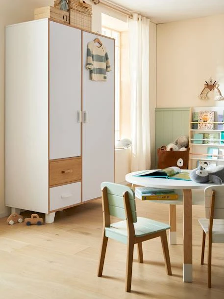 Armoire 2 Portes + 2 Tiroirs LIGNE HOPLA Blanc - Vertbaudet 4 Armoire 2 Portes + 2 Tiroirs LIGNE HOPLA Blanc - Vertbaudet – Image 4