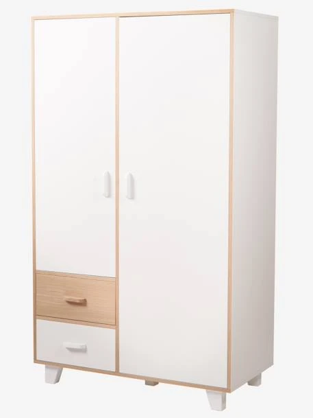 Armoire 2 Portes + 2 Tiroirs LIGNE HOPLA Blanc - Vertbaudet 1 Armoire 2 Portes + 2 Tiroirs LIGNE HOPLA Blanc - Vertbaudet