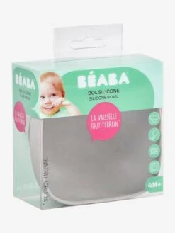 Bol En Silicone Avec Ventouse BEABA Gris - Beaba -Bébé Confort Promos Boutique bol en silicone avec ventouse beaba 2