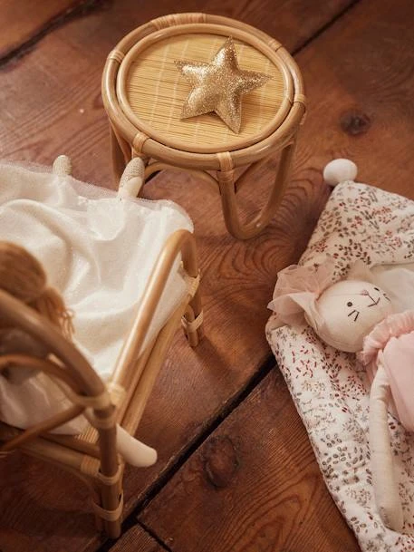 Chaise + Table Poupon En Rotin Beige - Vertbaudet 4 Chaise + Table Poupon En Rotin Beige - Vertbaudet – Image 4