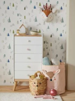 Commode Semainier Avec Poignées Personnalisables LIGNE CONFETTI Blanc - Vertbaudet -Bébé Confort Promos Boutique commode semainier avec poignees personnalisables ligne confetti 2