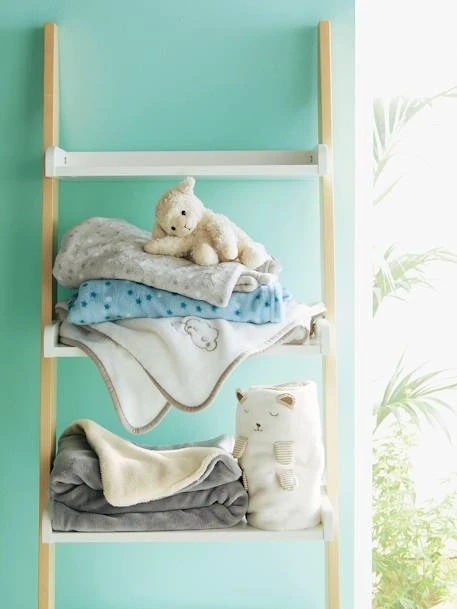 Couverture En Microfibre Imprimée étoiles Gris Clair - Vertbaudet 5 Couverture En Microfibre Imprimée étoiles Gris Clair - Vertbaudet – Image 5