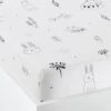 Drap Housse Bébé FORET MAGIQUE Blanc / Noir - Vertbaudet