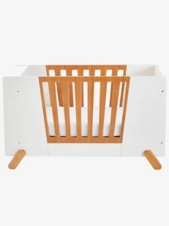 Lit Bébé Avec Barrière Amovible + Rangement Bibliothèque LIGNE PIROUETTE Blanc - Vertbaudet -Bébé Confort Promos Boutique lit bebe avec barriere amovible rangement bibliotheque ligne pirouette 4