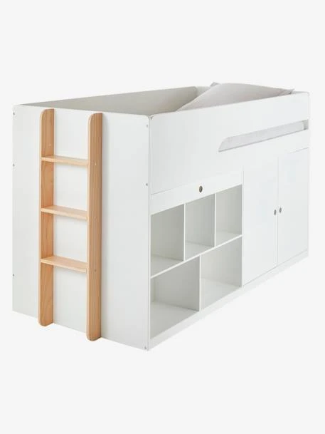Lit Mi Hauteur Avec Bureau Coulissable Combiné CAMELEO Blanc Mate - Vertbaudet 5 Lit Mi Hauteur Avec Bureau Coulissable Combiné CAMELEO Blanc Mate - Vertbaudet – Image 5