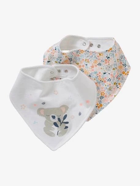 Lot De 2 Bavoirs Bandana Imprimé Koala - Vertbaudet 1 Lot De 2 Bavoirs Bandana Imprimé Koala - Vertbaudet
