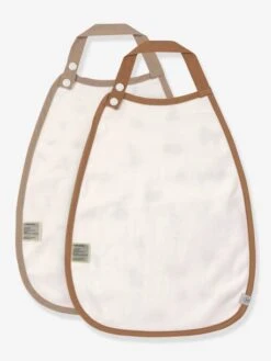 Lot De 2 Bavoirs En Coton Bio Medium Drop Little Mateis LÄSSIG Orange épice - Lassig -Bébé Confort Promos Boutique lot de 2 bavoirs en coton bio medium drop little mateis lassig 3