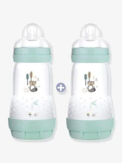 Lot De 2 Biberons 260 Ml MAM Easy Start Anti-colique Nature Guardian Nature Aqua - Mam