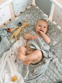 Lot De 3 Langes En Gaze De Coton DANS LES BOIS Multicolore - Vertbaudet -Bébé Confort Promos Boutique lot de 3 langes en gaze de coton dans les bois 3