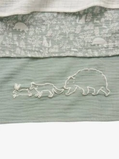 Lot De 3 Langes En Gaze De Coton DANS LES BOIS Multicolore - Vertbaudet -Bébé Confort Promos Boutique lot de 3 langes en gaze de coton dans les bois 4