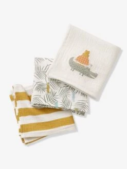 Lot De 3 Langes En Gaze De Coton TREK Oeko-Tex® Multicolore - Vertbaudet