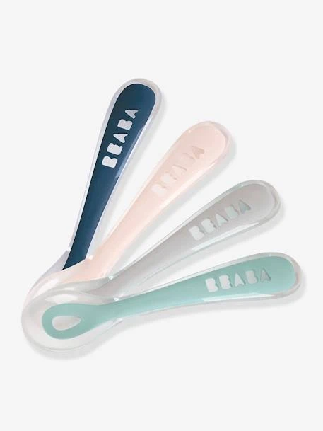 Lot De 4 Cuillères 2ème âge BEABA Soft Sans BPA Blue/ Pink/ Mist/ Green - Beaba 1 Lot De 4 Cuillères 2ème âge BEABA Soft Sans BPA Blue/ Pink/ Mist/ Green - Beaba
