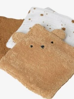 Lot De 6 Lingettes Lavables Ourson Caramel - Vertbaudet -Bébé Confort Promos Boutique lot de 6 lingettes lavables ourson 2