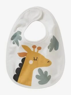 Lot De 7 Bavoirs Naissance En Coton Bio* Vertbaudet Blanc Jungle - Vertbaudet -Bébé Confort Promos Boutique lot de 7 bavoirs naissance en coton bio vertbaudet 3