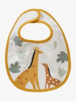 Lot De 7 Bavoirs Naissance En Coton Bio* Vertbaudet Blanc Jungle - Vertbaudet -Bébé Confort Promos Boutique lot de 7 bavoirs naissance en coton bio vertbaudet 5