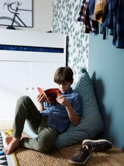 Pouf Poire Palmettes Vert - Vertbaudet -Bébé Confort Promos Boutique pouf poire palmettes 2