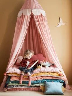 Rideau Ciel De Lit PRINCESSE NATURE Rose - Vertbaudet -Bébé Confort Promos Boutique rideau ciel de lit princesse nature 5