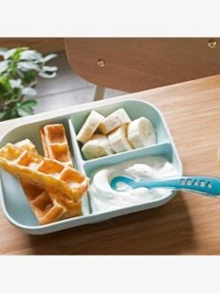 Set Vaisselle 2 Pièces Silicone BEABA Gris Clair - Beaba -Bébé Confort Promos Boutique set vaisselle 2 pieces silicone beaba 4