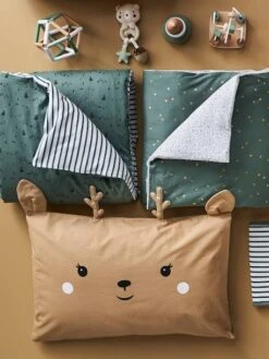 Taie D'oreiller Bébé Biche GREEN FOREST Beige - Vertbaudet -Bébé Confort Promos Boutique taie doreiller bebe biche green forest 2